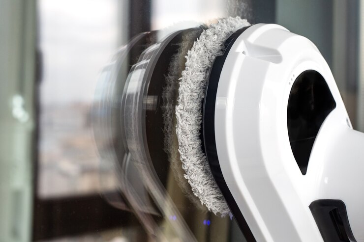robot lave-vitre : appareil compact nettoyant une vitre
