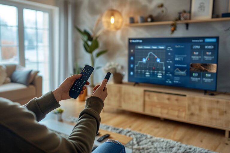 Atlas Pro IPTV : téléviseur affichant l'interface de l'application Atlas Pro