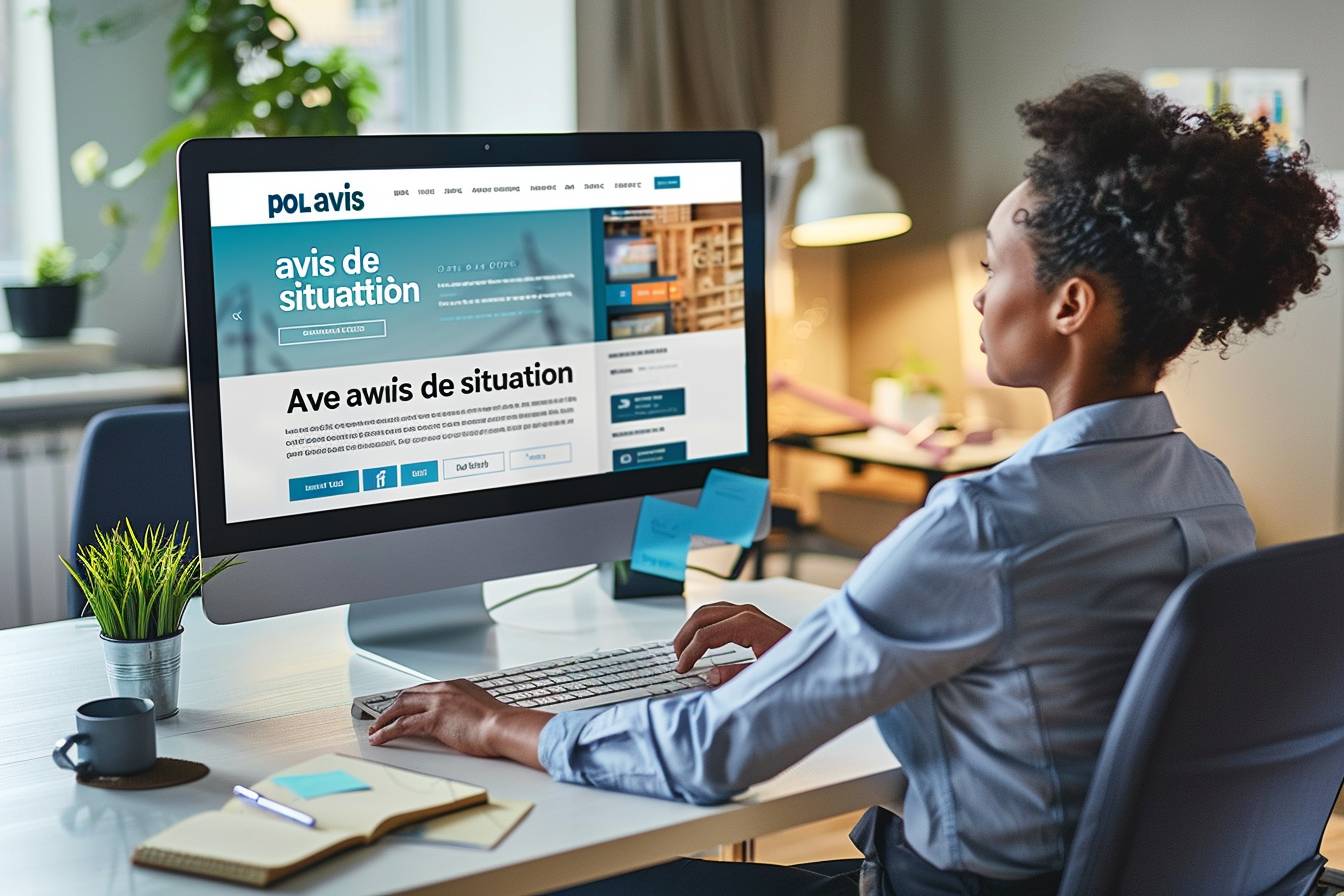 avis de situation Pôle emploi : utilisateur accédant à son espace Pôle emploi en ligne