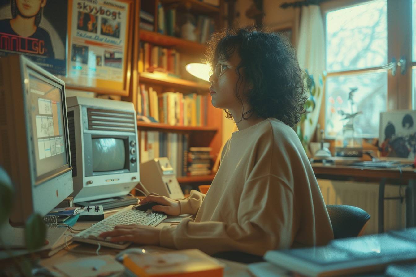 Skyblog : ordinateur affichant un ancien blog personnel