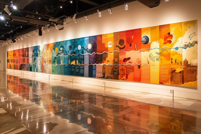 histoire graphique : collage représentant l'évolution des styles graphiques de la préhistoire à l'ère numérique