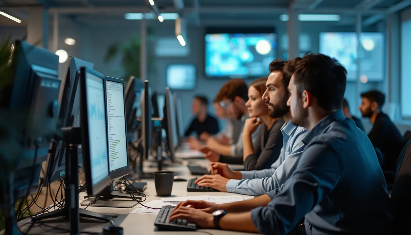 maintenance informatique : étudiants en formation informatique en ligne