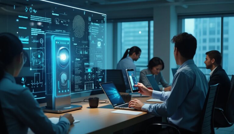 données biométriques : illustration représentant la biométrie pour la sécurité professionnelle