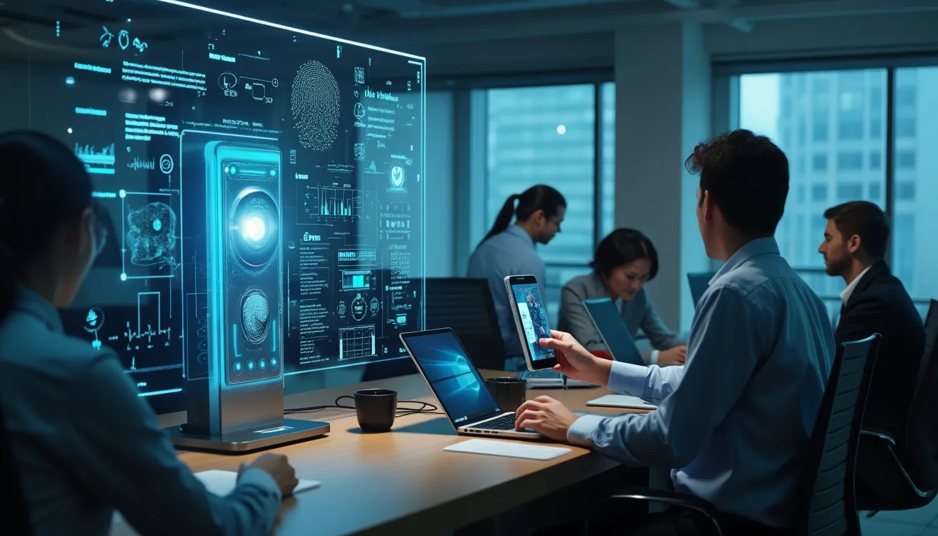 données biométriques : illustration représentant la biométrie pour la sécurité professionnelle