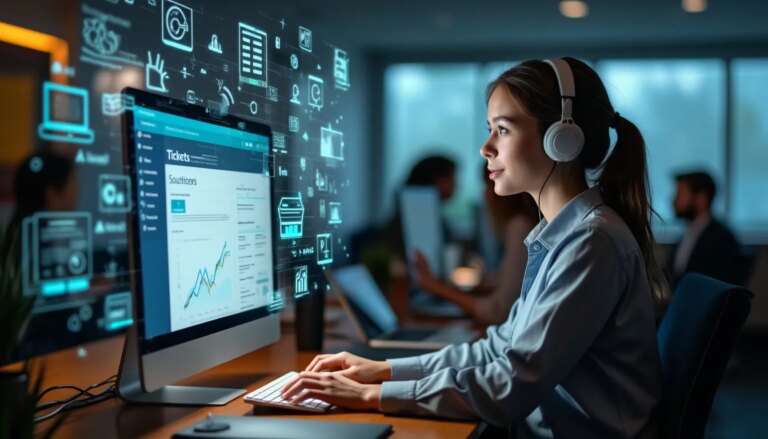 ticketing : interface d'un logiciel de ticketing avec gestion des tickets clients