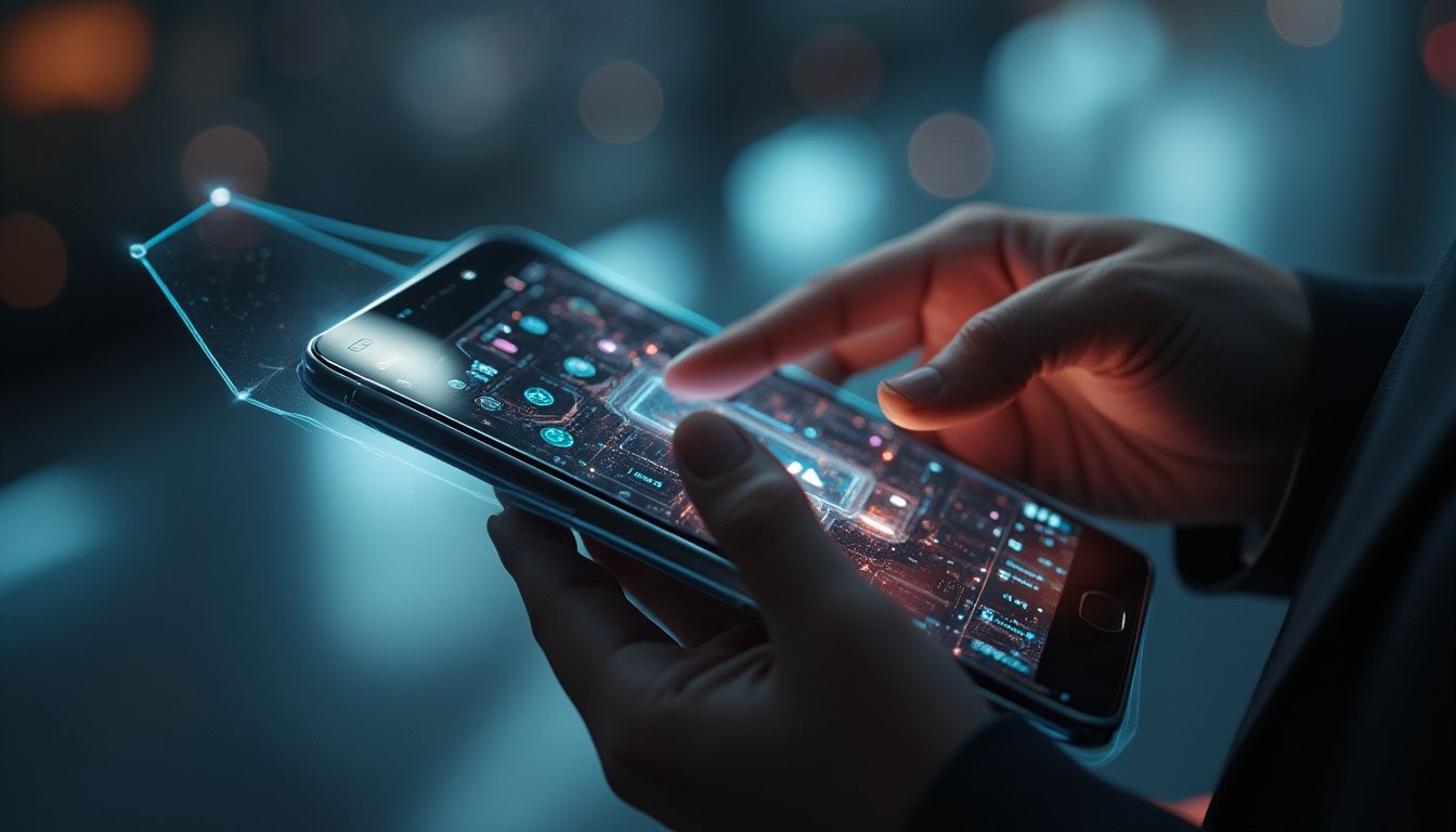 écrans pliables : smartphone avec écran flexible en position pliée