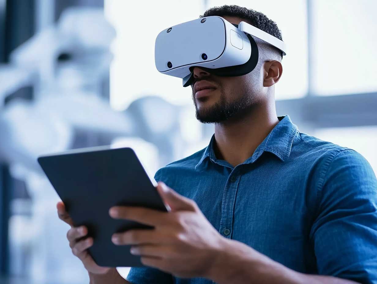 réalité augmentée : représentation d'élèves utilisant des outils de réalité augmentée en classe