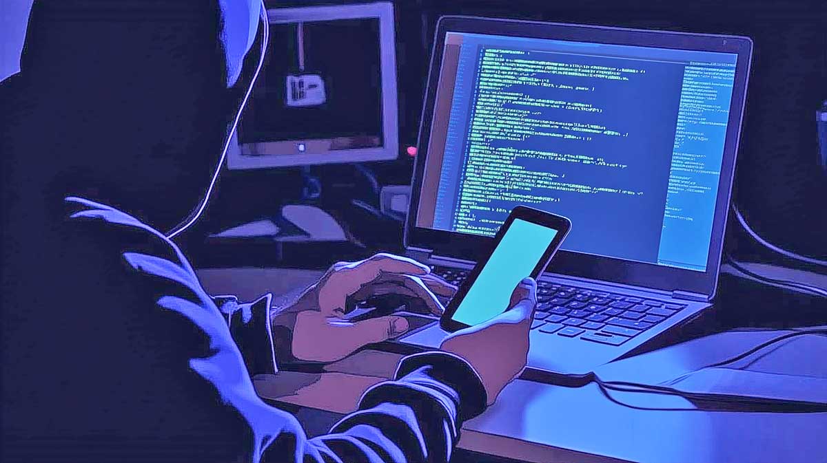 vol de signature : main tenant un stylo avec un document et une empreinte digitale en arrière-plan