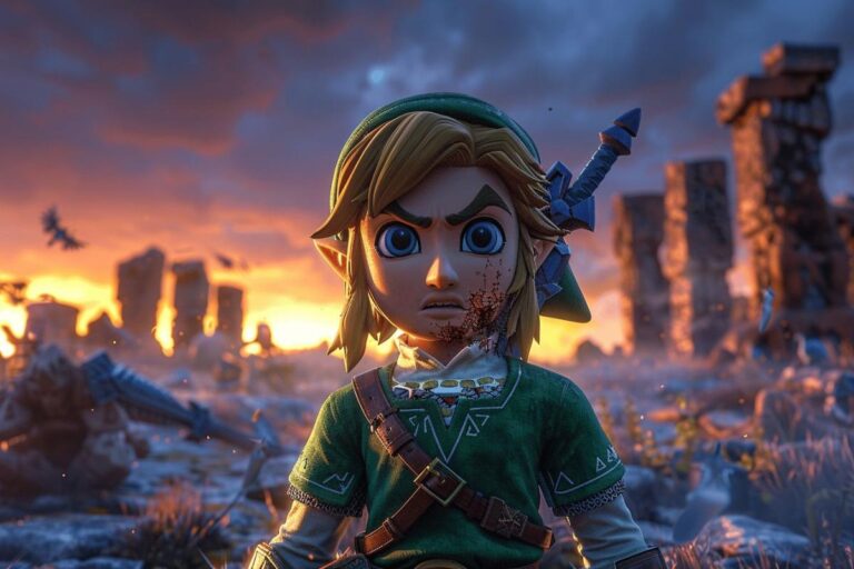 Zelda : illustration de Link sur Nintendo Switch 2