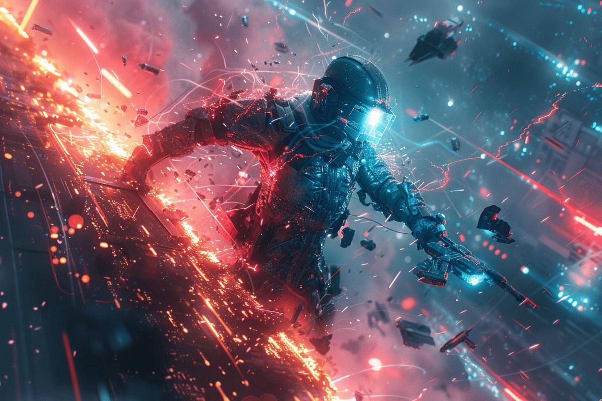 Quake IA : capture d'écran d'une démo générée par intelligence artificielle simulant le gameplay de Quake 2 avec des graphismes flous