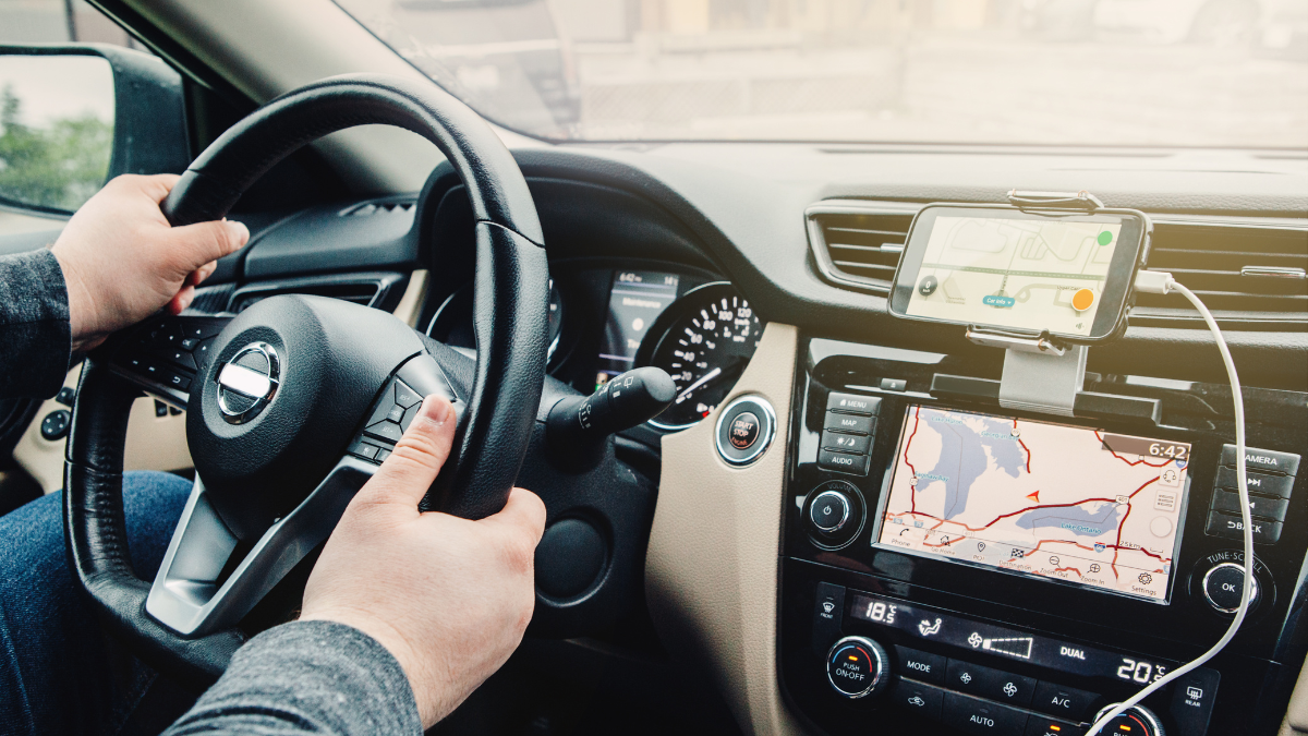 Google Maps sur une voiture