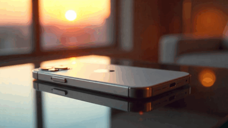iPhone 26 : représentation stylisée de l'iPhone 26 avec un effet futuriste