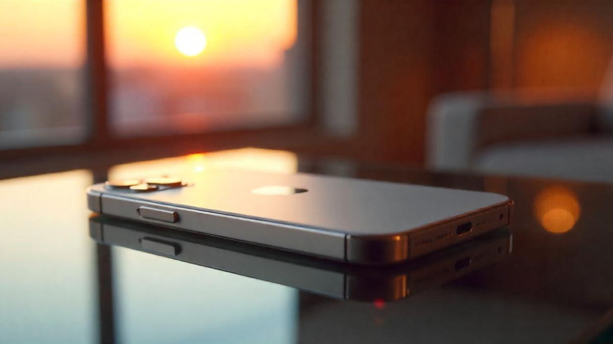 iPhone 26 : représentation stylisée de l'iPhone 26 avec un effet futuriste