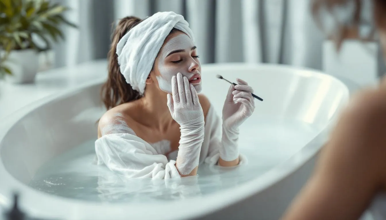 peindre baignoire : outil et peinture prêts pour rénover une baignoire