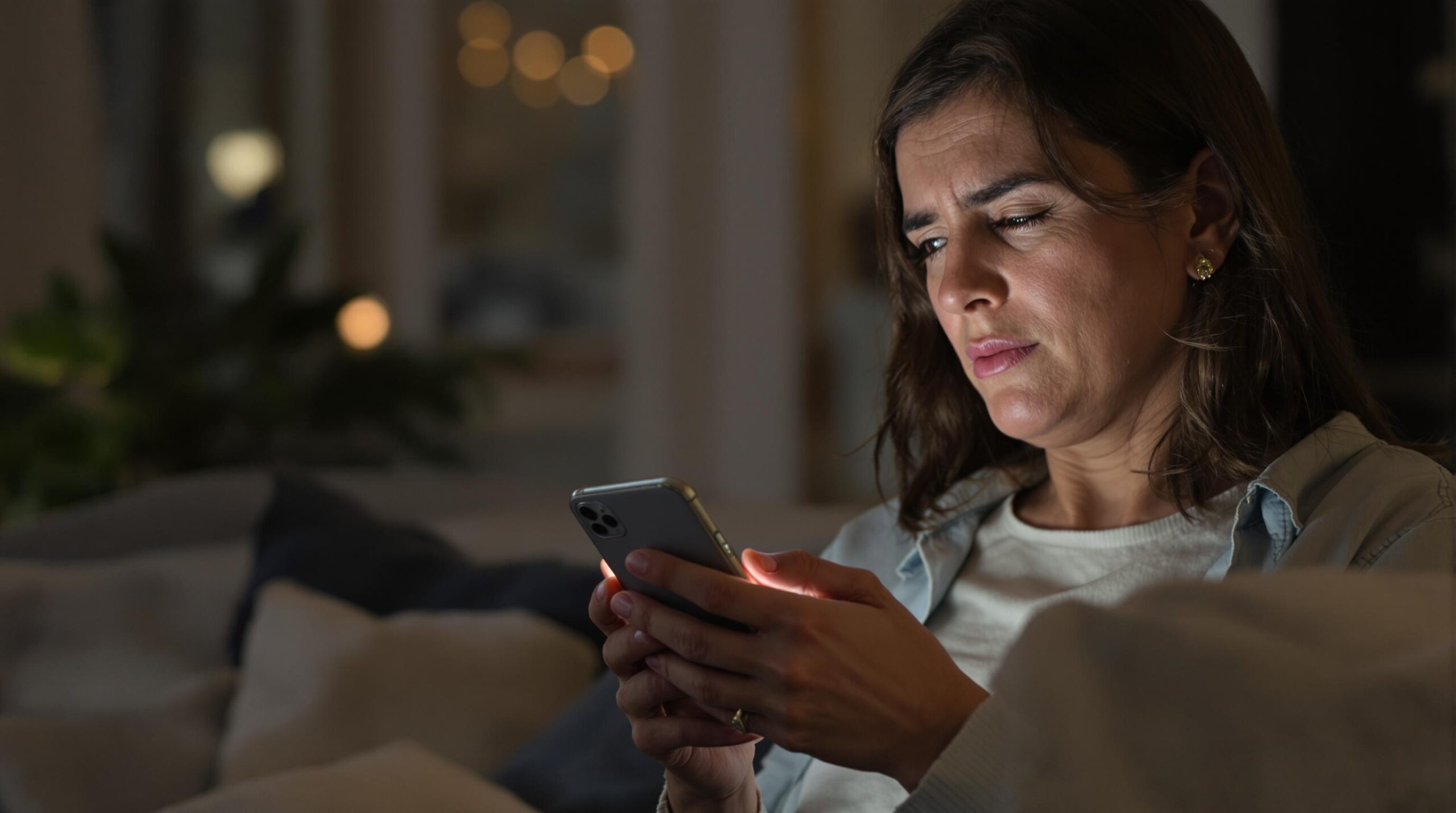 WhatsApp message inattendu : smartphone affichant une notification de message officiel WhatsApp