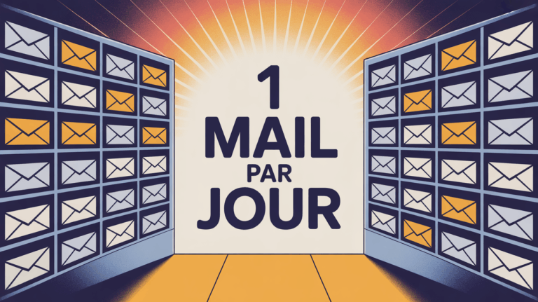 illustration stylisée boite de reception emails ouverts