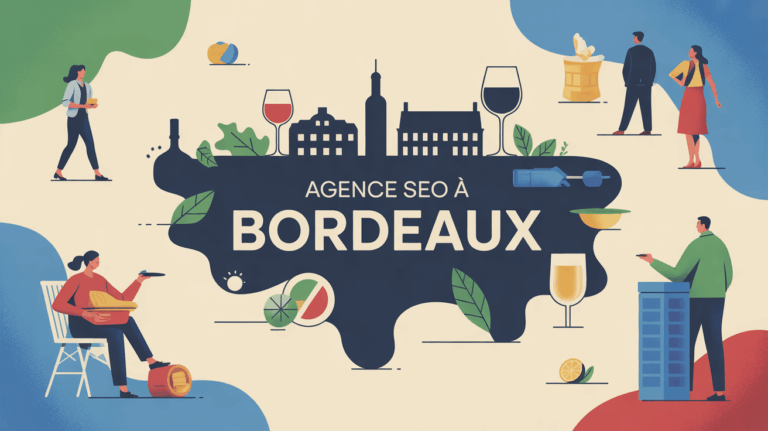 Carte de Bordeaux et icônes SEO