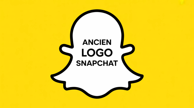 ancien logo snapchat sur fond jaune avec fantôme sourire