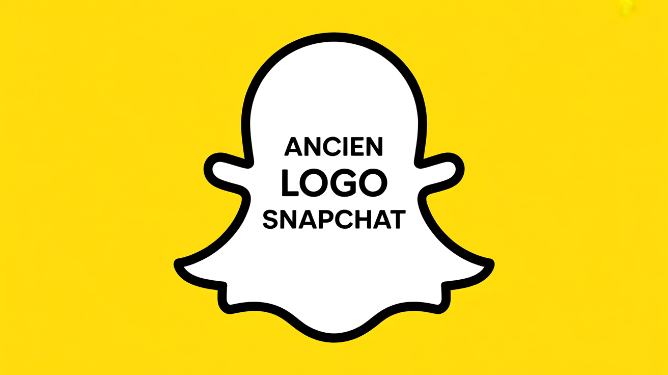 ancien logo snapchat sur fond jaune avec fantôme sourire
