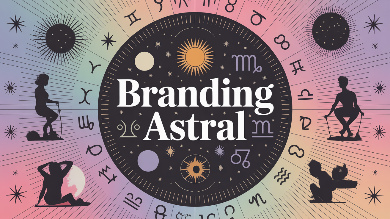 illustration branding astral strategie marque scene cosmique