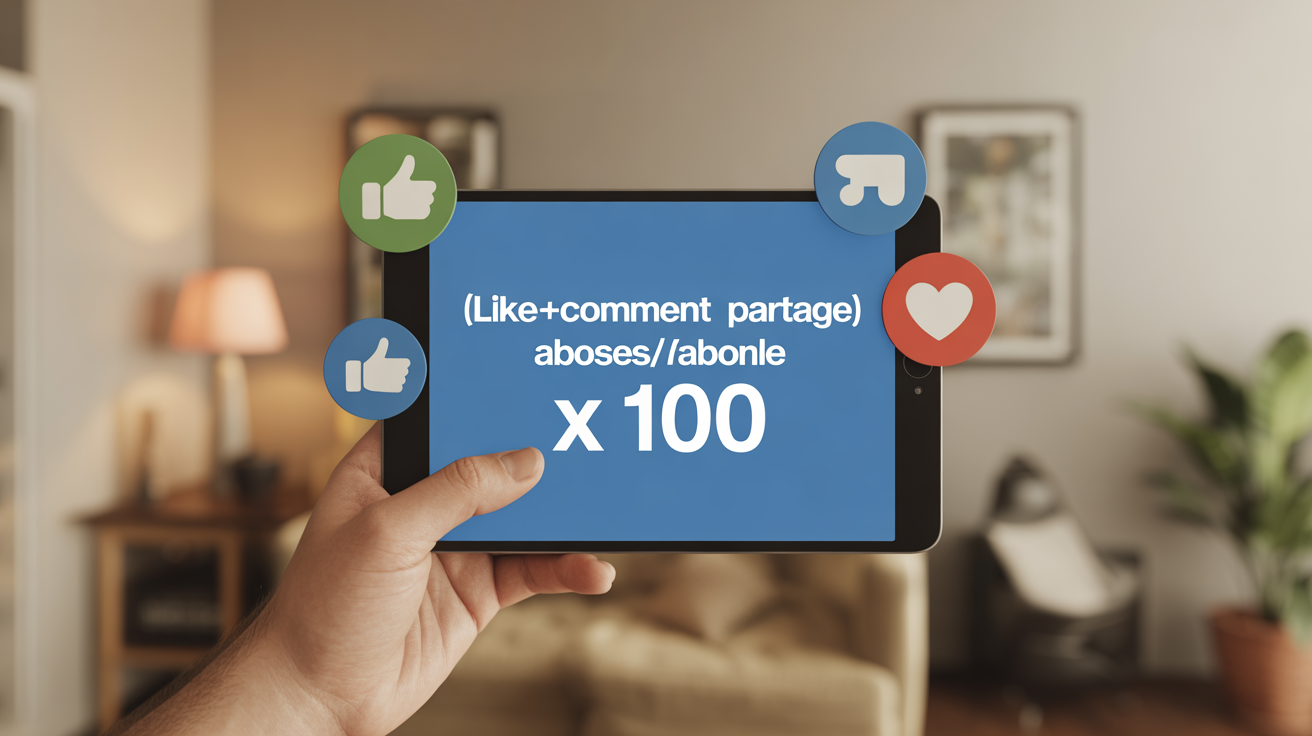 Formule calcul taux engagement TikTok sur tablette icones