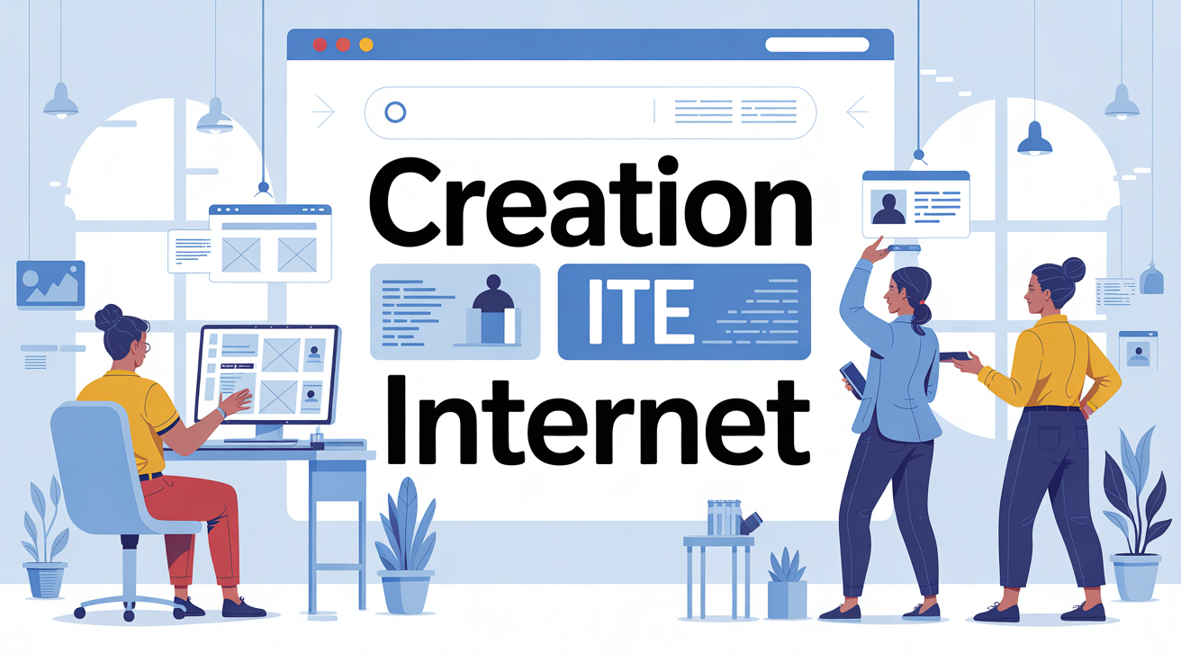 illustration equipe creation site internet Limitless