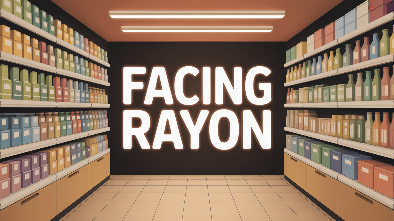Rayonnage facing rayon supermarché produits alignés