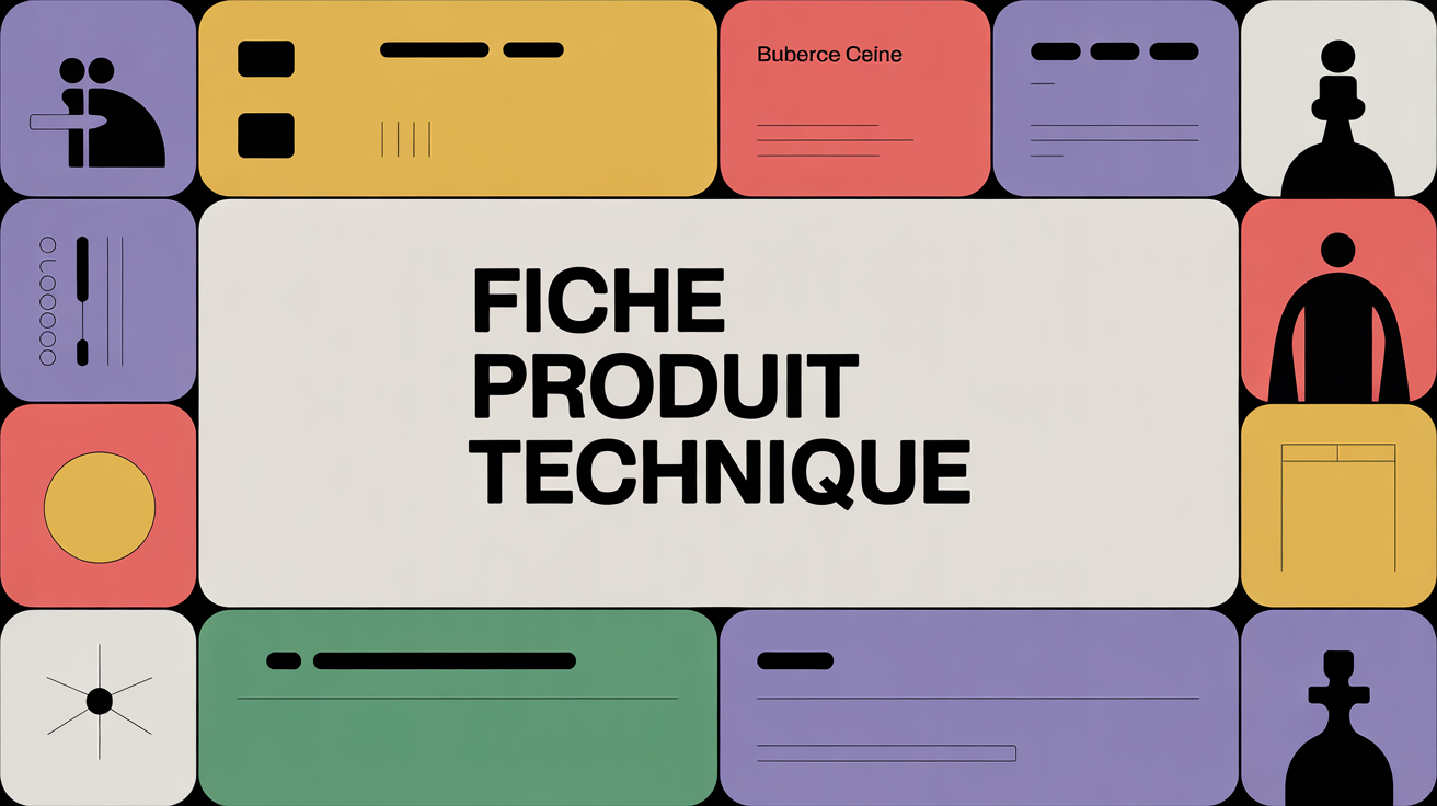 Fiche produit technique digitale professionnelle modules clairs