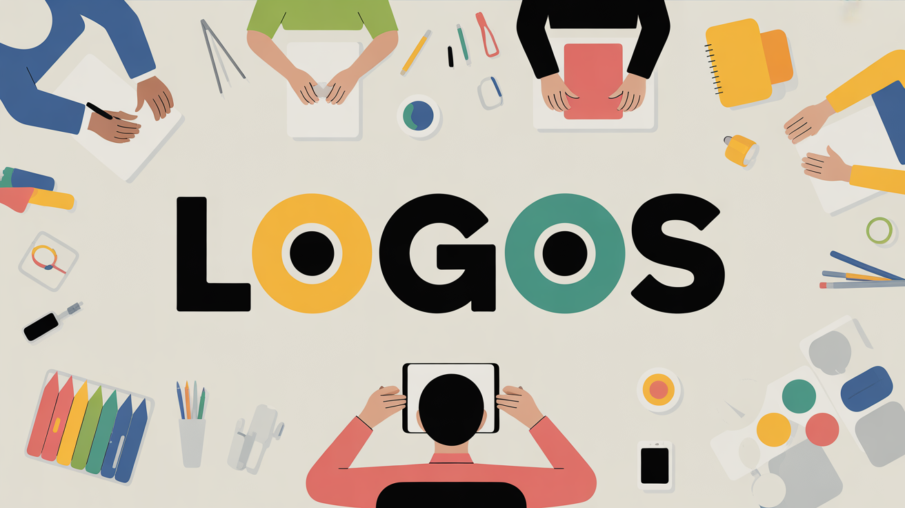 illustration moderne silhouettes créant logos