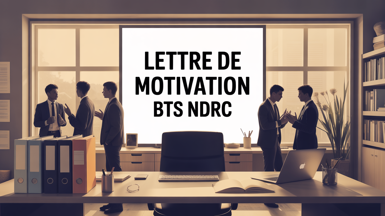 scène bureau moderne lettre de motivation bts ndrc