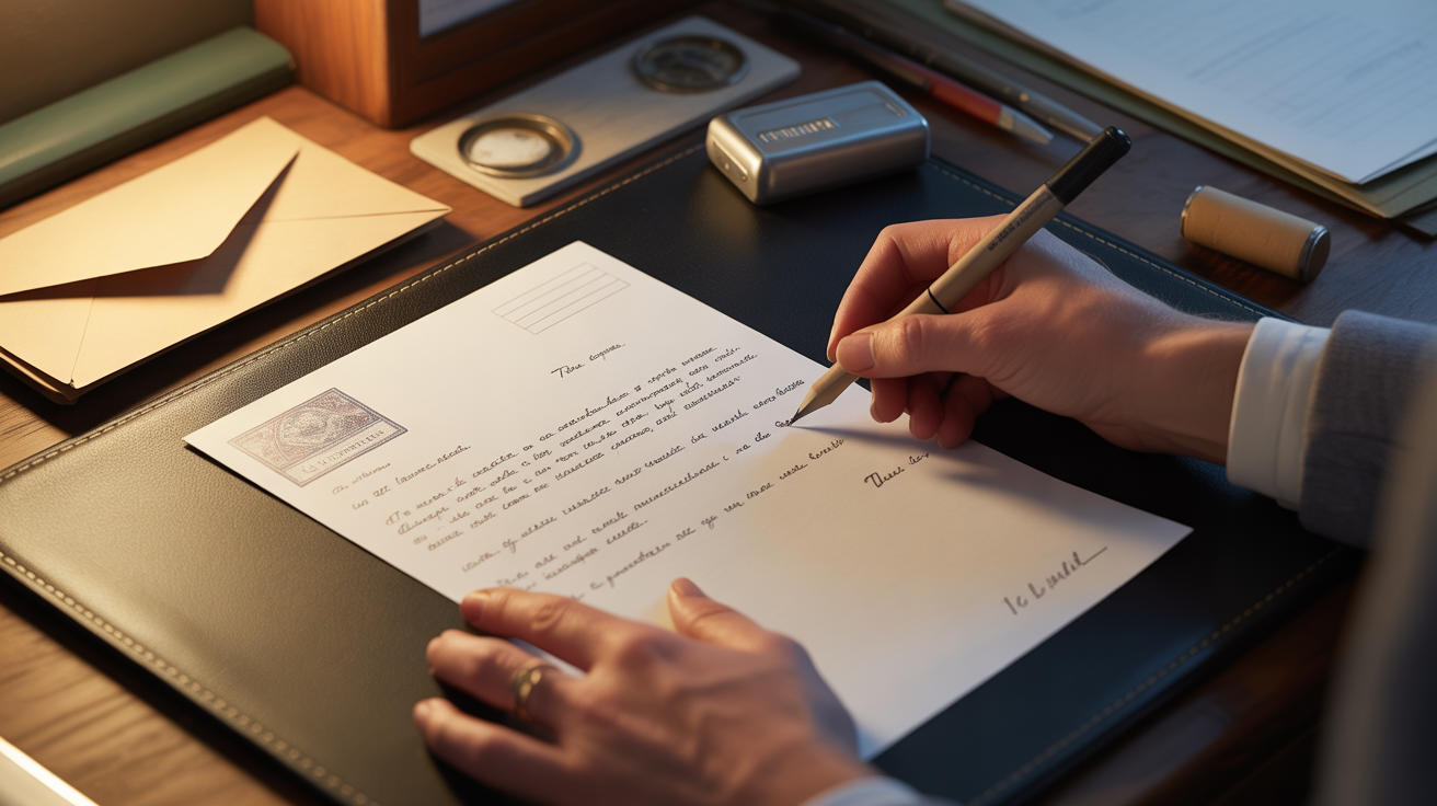 Lettre recommandée exemple main écrit lettre formelle