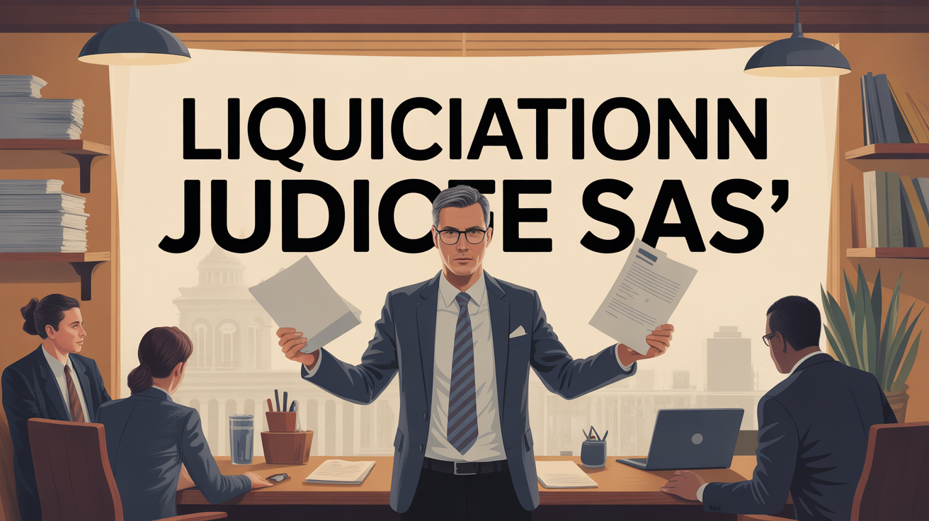 Illustration liquidation judiciaire SAS, gérant face au tribunal