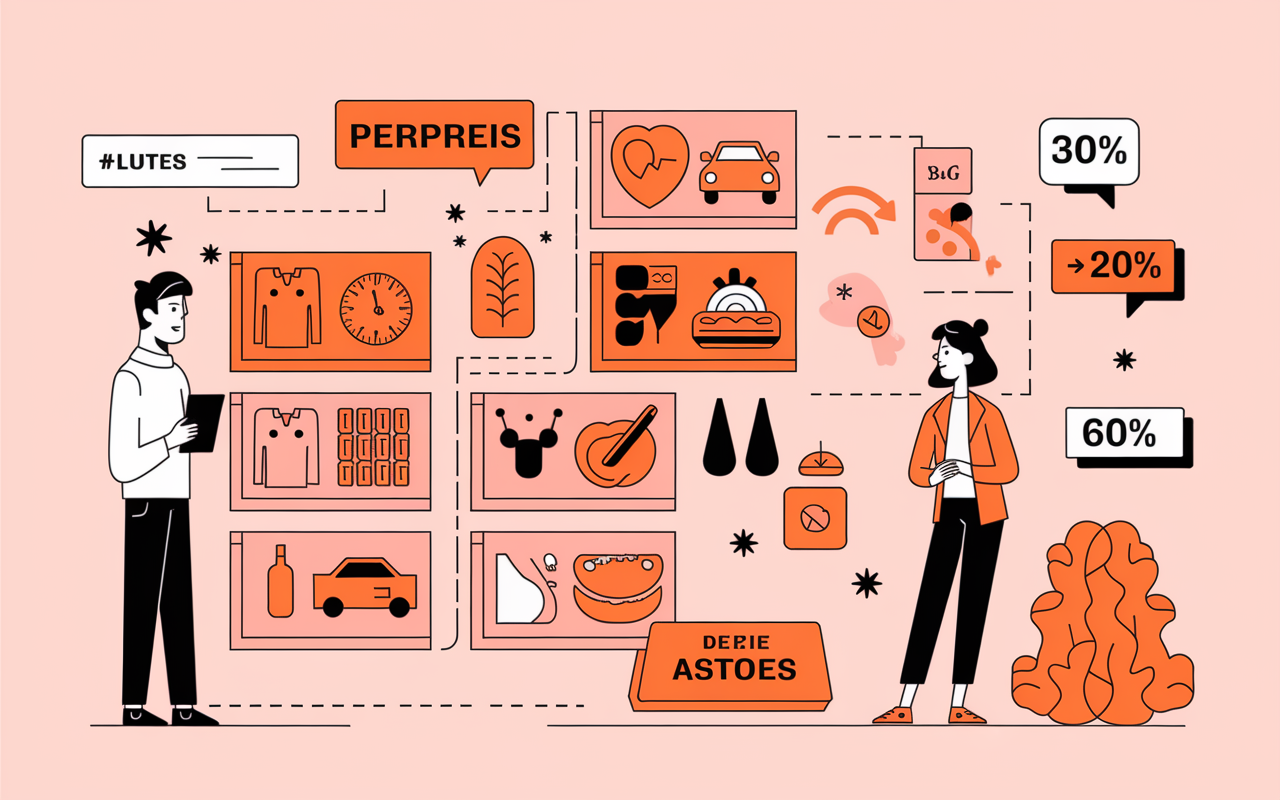 Liste visuelle marques en C mode tech alimentaire