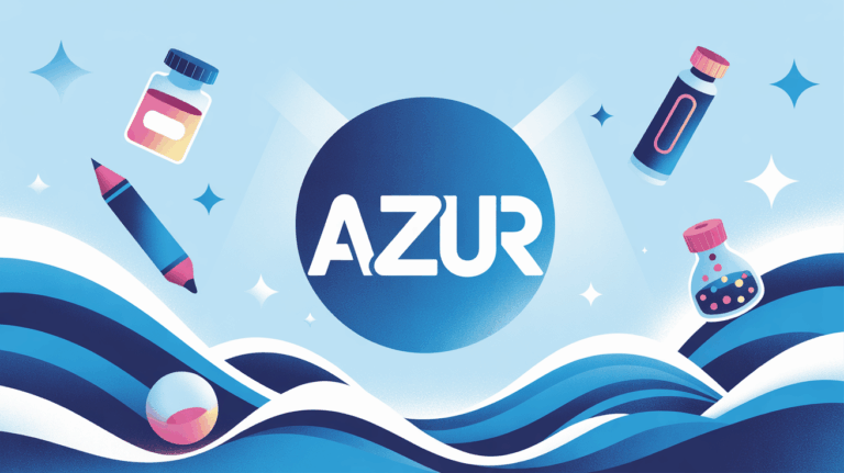 palette azur moderne et créativité logo azur