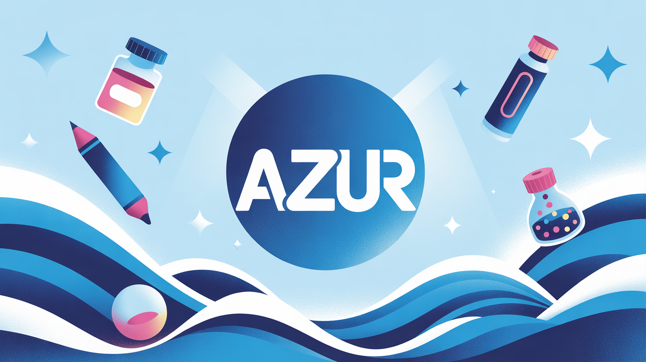 palette azur moderne et créativité logo azur