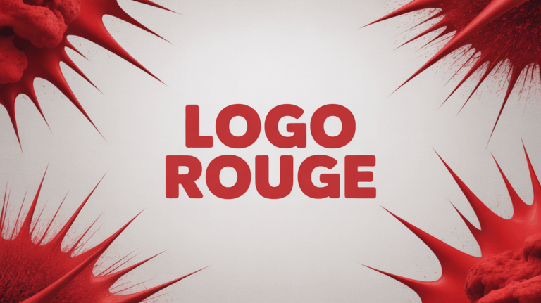 Visuel logo rouge explosion stylisée branding