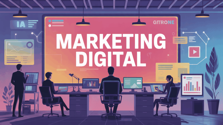 illustration centralisation marketing digital IA