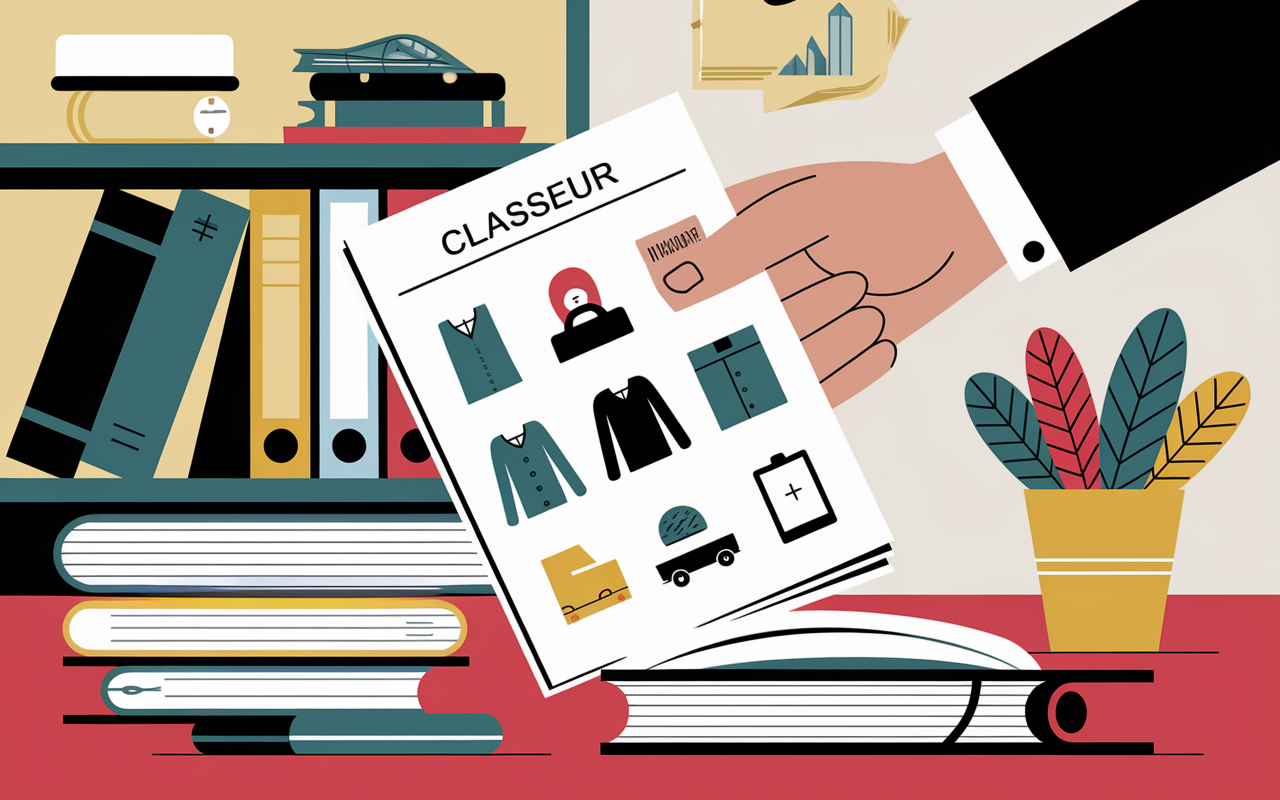 main feuilletant carnet marques a secteurs