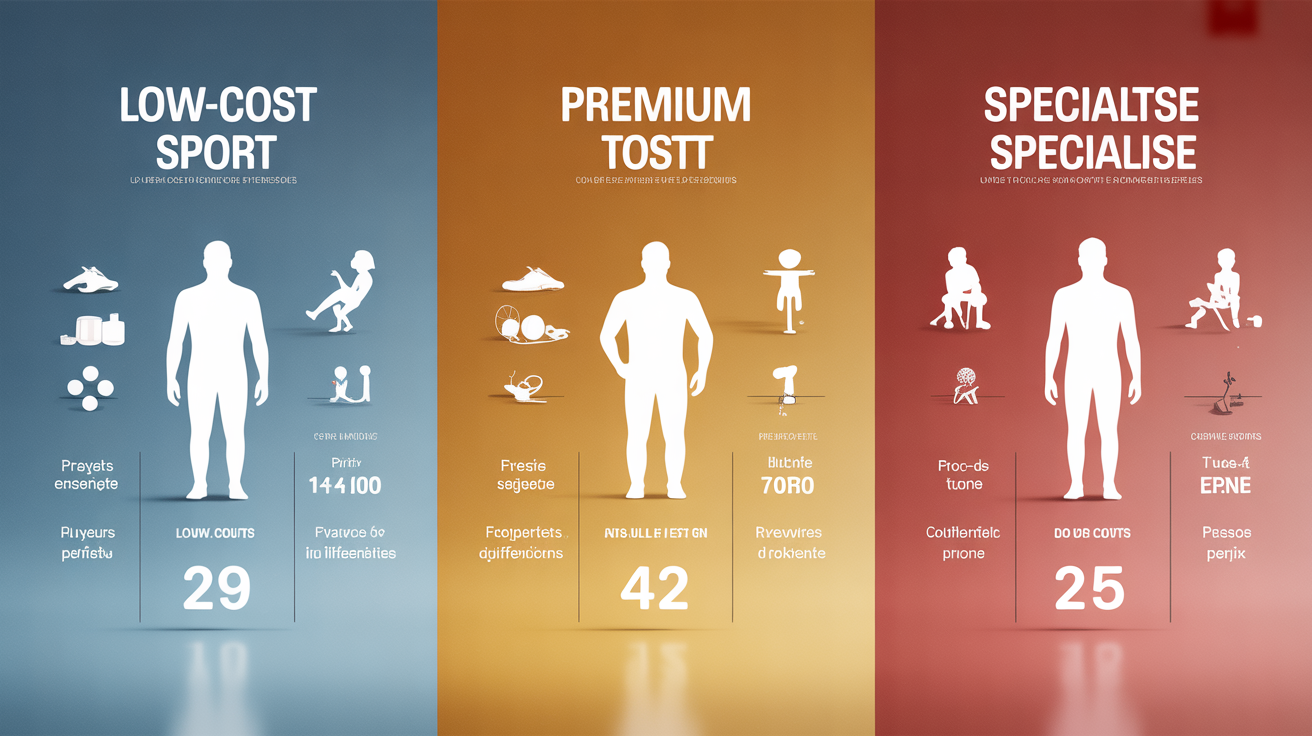 ouvrir une salle de sport tableau comparatif low cost premium spécialisé