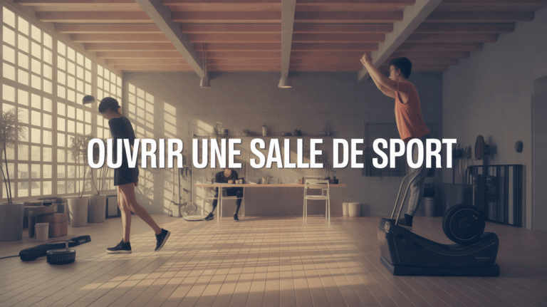 ouvrir une salle de sport, silhouettes entraînement, ambiance dynamique