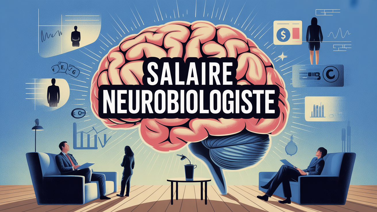 illustration salaire neurobiologiste cerveau pieces puzzle euro dollar