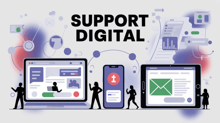 illustration support digital expérience client ordinateur smartphone