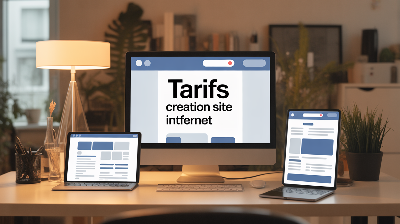 Visuel bureau moderne tarifs creation site internet