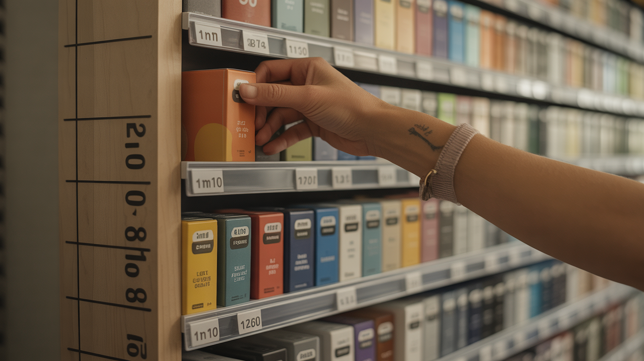 Techniques facing rayon réassort étiquettes zone chaude