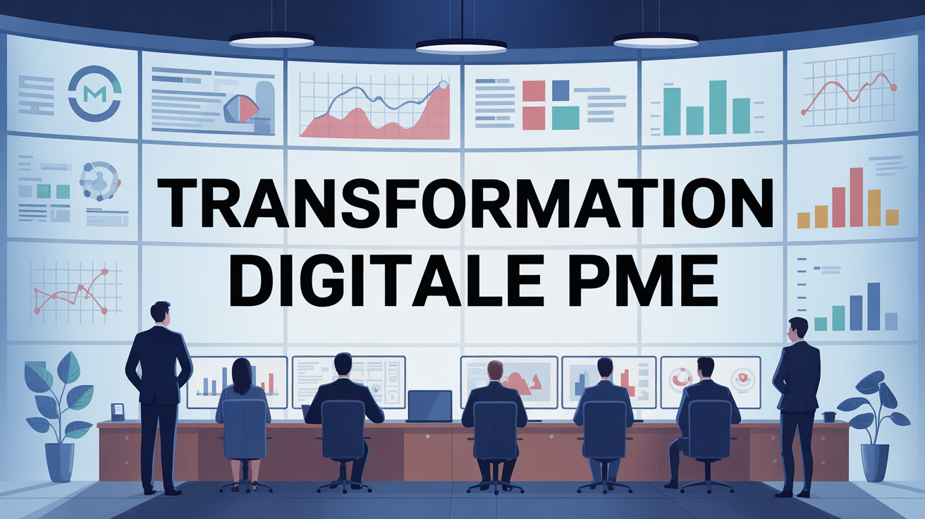 bureau moderne managers ecrans transformation digitale PME