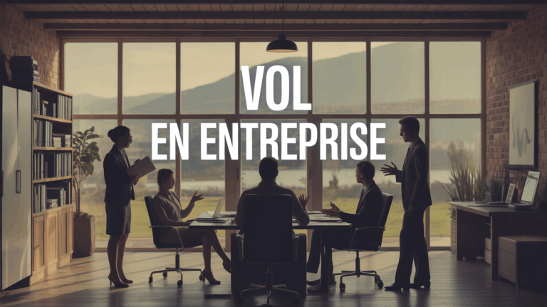 Image de vol en entreprise scene bureau moderne