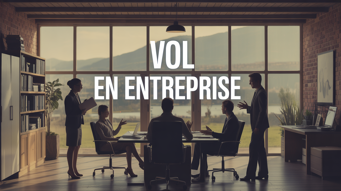 Image de vol en entreprise scene bureau moderne