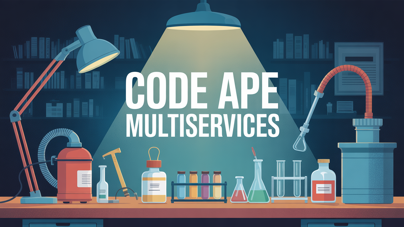 Code APE multiservices sur table avec outils