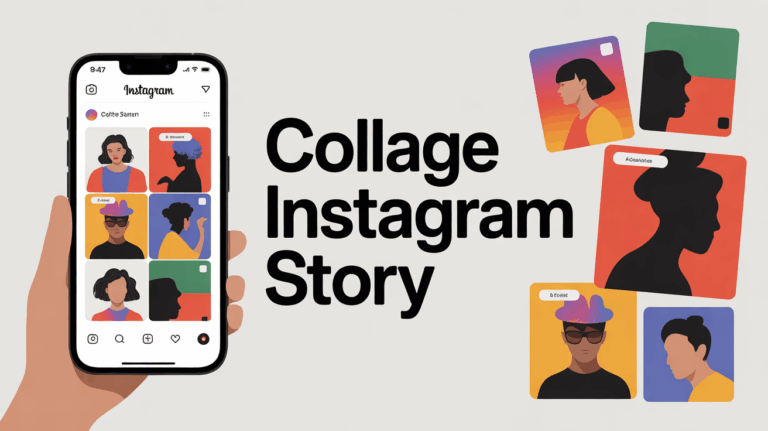 Collage multi-photos Instagram Story smartphone