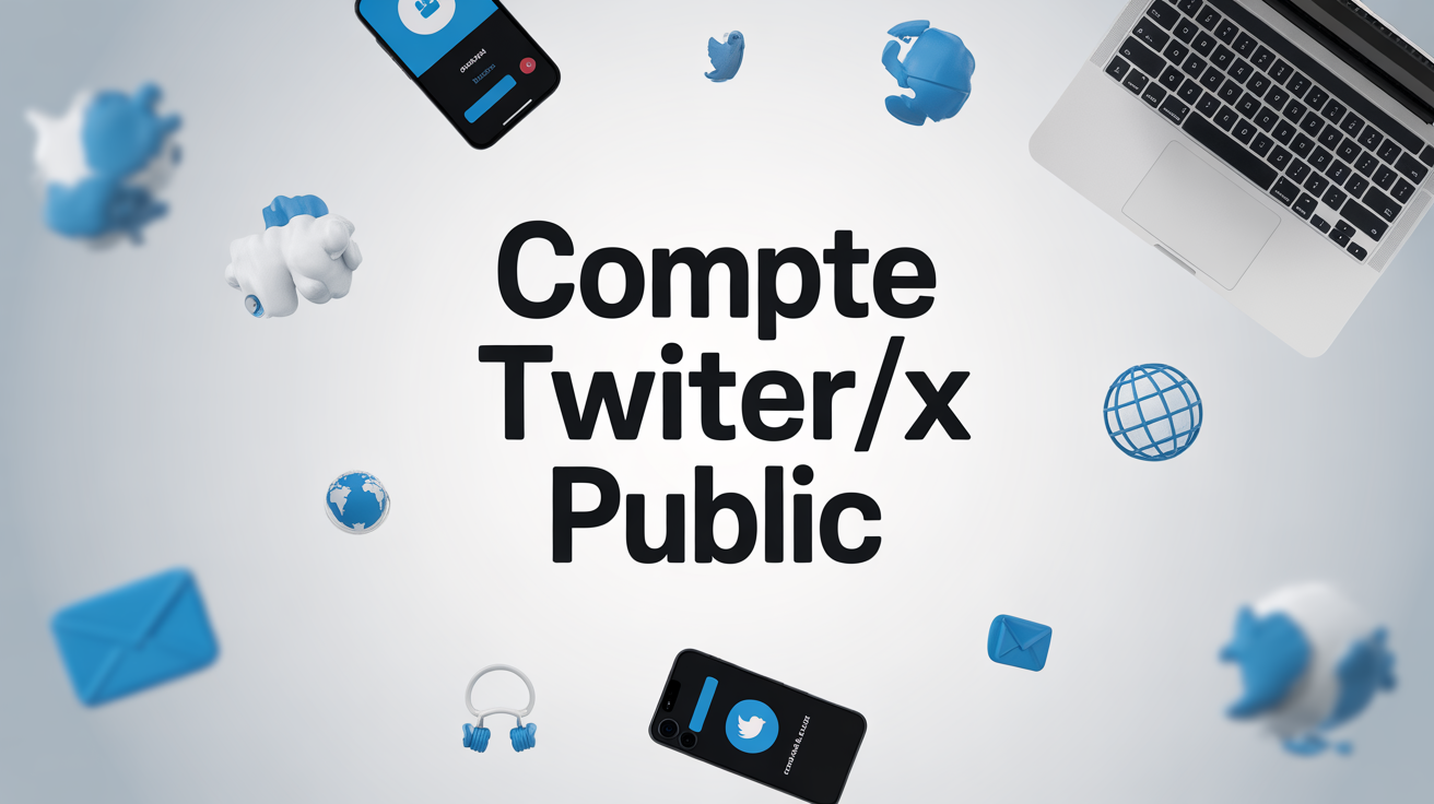 compte twitter x public sur mobile et ordinateur